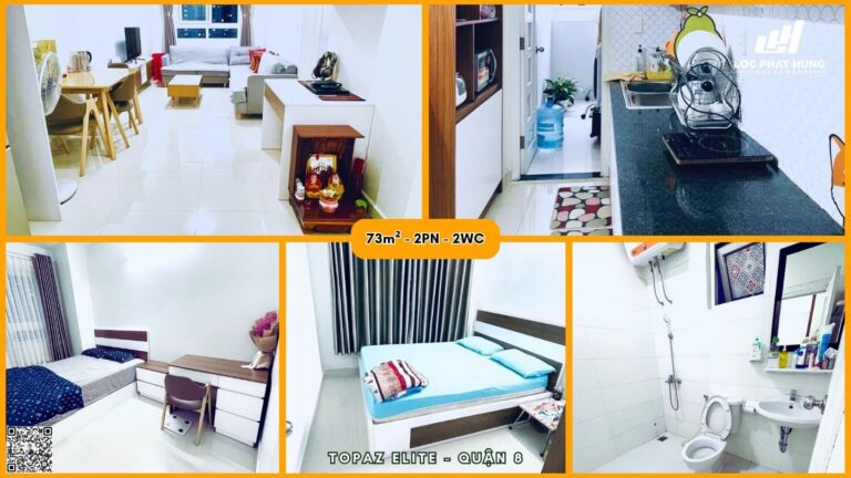 Căn hộ 2 phòng ngủ, 2 wc 73m2