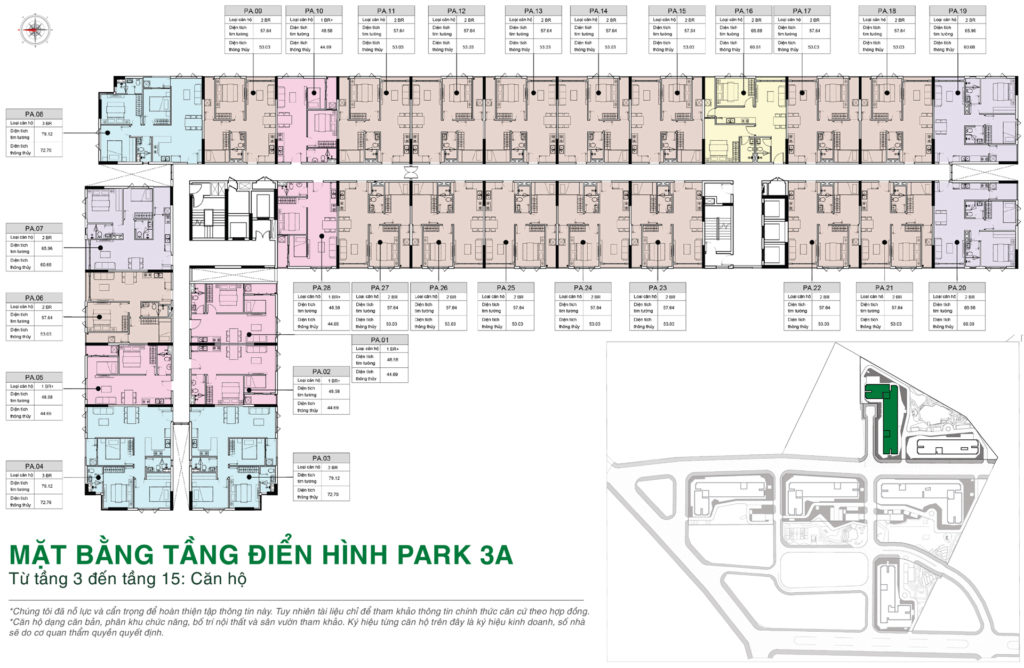 Mặt bằng tầng 3 - 15 block P3A