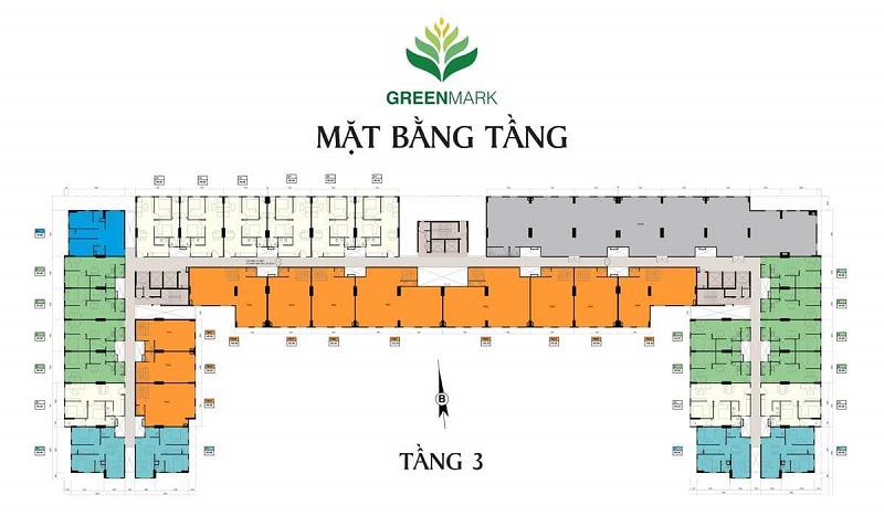 Mặt bằng của dự án Green Park 