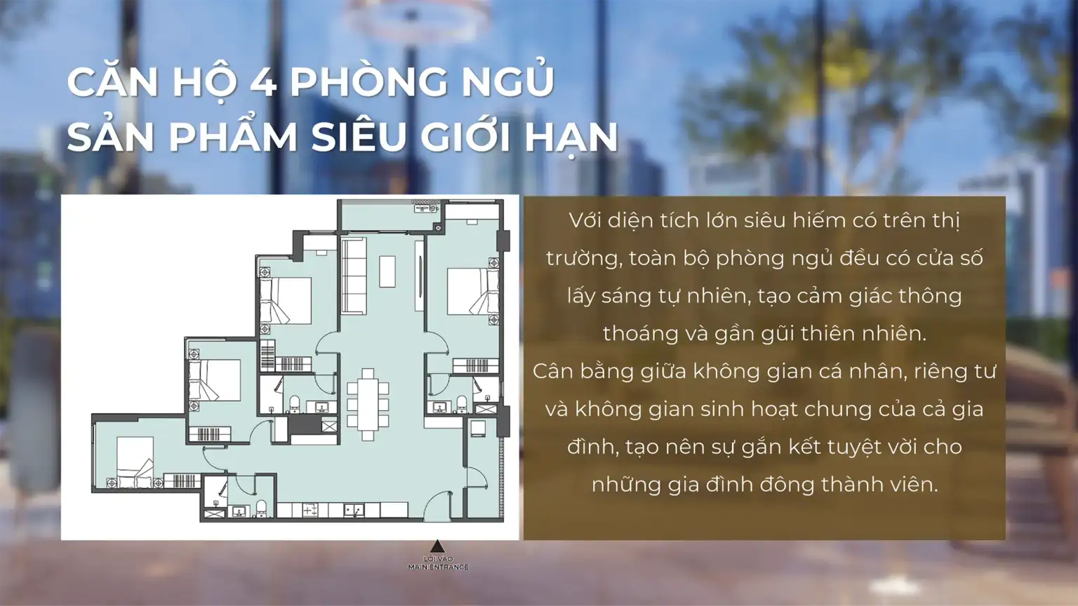 Layout điển hình căn hộ 4PN